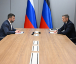 Денис Пушилин поставил задачи перед новоназначенным первым заместителем Председателя Правительства ДНР Владиславом Очневым