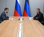 Денис Пушилин поставил задачи перед новоназначенным первым заместителем Председателя Правительства ДНР Владиславом Очневым
