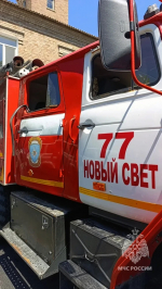 Пожарный автомобиль МЧС России атаковал беспилотник